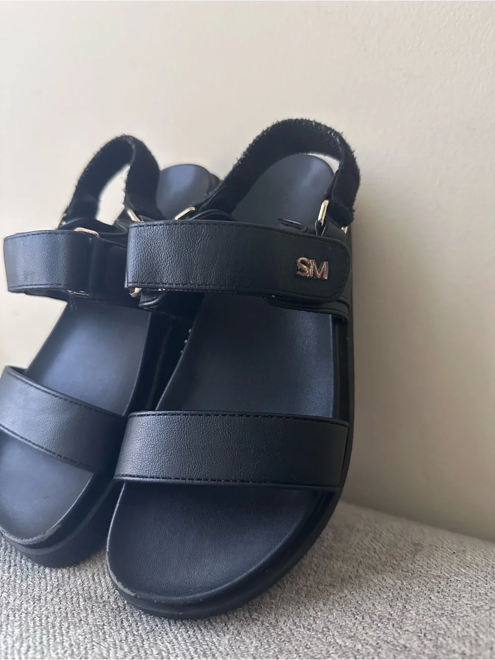 Steve Madden Black Sandals